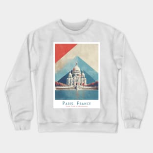 Vintage Paris - Sacré-Cœur de Montmartre in France Crewneck Sweatshirt